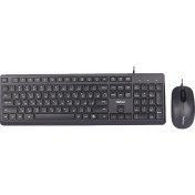 تصویر کیبورد و ماوس هترون مدل HKC215 با سیم 