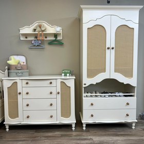 تصویر سرویس تخت و کمد گندم 