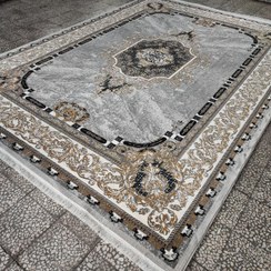 تصویر فرش BCF ویتا نقره‌ای | طرح مدرن و اقتصادی از فرش خرم گل کاشان. 
