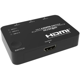 تصویر سوئيچ 3 پورت 2.0 HDMI با ریموت کنترل فرانت Faranet HDMI 3x1 Switch w/Remote Control