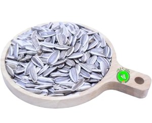 تصویر تخمه آفتابگردان دور سفيد 