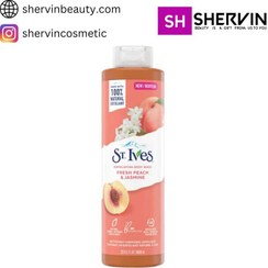 تصویر شامپو بدن اس تی ایوز مدل هلو تازه و یاس ST,Ives Exfoliating Body Wash Fresh Peach & Jasmine