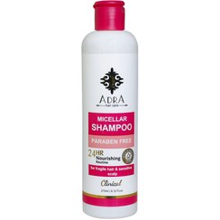 تصویر آدرا شامپو مناسب موهای حساس و آسیب دیده حاوی روغن مورینگا 270 میل ADRA MICELLAR SHAMPOO 