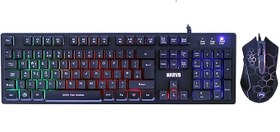 تصویر کیبورد و موس با سیم کایسر مدل KM409 Kaiser KM 409 Keyboard & mouse