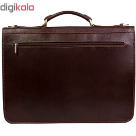 تصویر کیف اداری چرم زانکو مدل 505 - قهوه ای روشن 