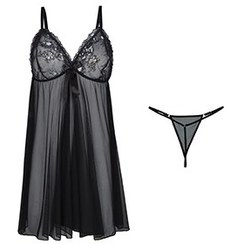 تصویر لباس خواب زنانه ژولانیک مدل K100 رنگ مشکی 