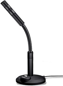 تصویر 3.5MM Computer Microphone, Plug &amp; Play Home Studio PC Microphone With Mute Button, Notebook Microphone for Recording,Dictation, Gaming, Streaming 