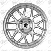 تصویر رینگ فابریک سایز۱۵ (۱۰۸×۴) نقره‌ای طرح لنزو ۰۵۱ (نیریز) Original wheel size 15"(4×108) Silver Lenzo 051