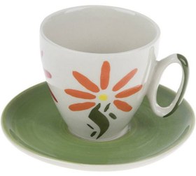 تصویر فنجان نعلبکی چایخوری دوریکا طرح قاصدک cup and saucer dorika