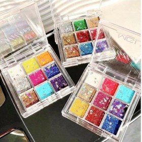 تصویر ست گریم صورت اکلیلی ۹ رنگ 