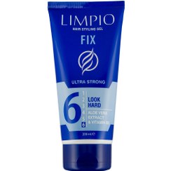 تصویر ژل موی سر بسیار قوی حاوی آلوئه ورا و ویتامین B5 حجم 200 میلی لیتر لیمپیو Limpio Strong Aloevera And Vitamin B5 Styling Gel 200ml