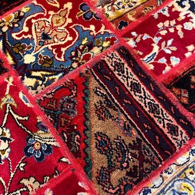 تصویر فرش چهل تیکه کلاژ گرد patchwork