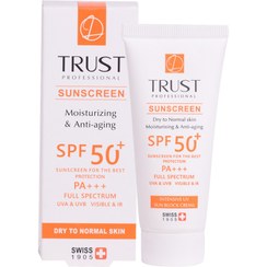 تصویر کرم ضد آفتاب بی رنگ و کنترل چربی تراست - خشک تا نرمال sunscreen cream