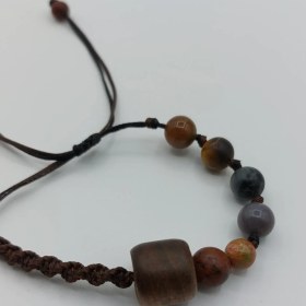 تصویر دستبند استوانه چوبی 