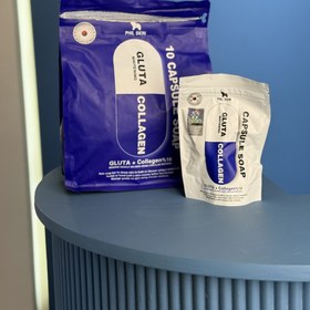 تصویر صابون کپسولی کلاژن فیل اسکین کره ای سفید کننده ضد لک 