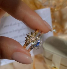 تصویر انگشتر ست خورشید و ماه 