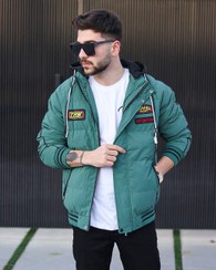 تصویر کاپشن وارداتی پارچه برزنت درجه یک - سبز / 2XL 