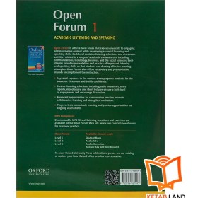تصویر Open forum 1: academic listening and speaking کتاب Open forum 1: academic listening and speaking اثر از انتشارات رهنما