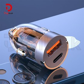 تصویر شارژر فندکی هیسکا مدل HCC317 ظرفیت ۶۳ وات دو پورت 