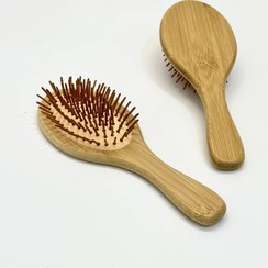 تصویر برس بامبو بیضی شکل بامبو پلاس Bambo Hair Brush