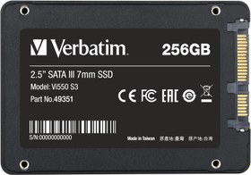 تصویر Verbatim 256GB Vi550 2.534 Internal Solid State Drive SSD SATA III Interface with 3D NAND Technology - ارسال 15 الی 20 روز کاری 