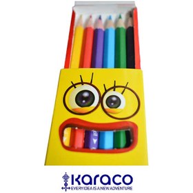 تصویر مداد رنگی 6 رنگ آریا 