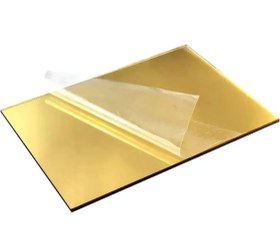 تصویر آینه پلکسی طلایی 