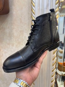 تصویر نیم بوت مردانه تمام چرم طبیعی کد 3 