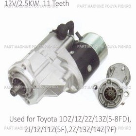 تصویر استارت لیفتراک تویوتا مدل Toyota 1DZ/1Z/2Z/13Z(5-8FD), 2J/1Z/11Z(5F),2Z/13Z/14Z 7F 