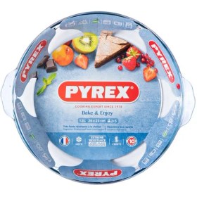 تصویر ظرف پیتزا خوری دسته دار پیرکس PYREX کد 198 