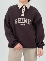 تصویر دورس ترک یقه چرم شاین کد 038313 