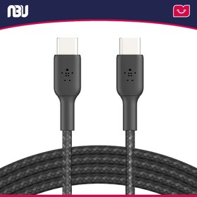 تصویر کابل USB-C به USB-C با روکش بافته بلکین مدل CAB004bt طول 1متر 