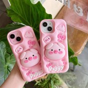 تصویر قاب سیلیکونی خوک صورتی مدل Pink Pig با پاپ سوکت استندشو مناسب برای گوشی موبایل سامسونگ گلکسی A12/A13/A15/A24/A25/A30S/A31/A32 4G/A34/A35/A50/A50S/A51/A52/A52S/A53/A54/A55/S21 FE/S23 FE/S23 Ultra/S24 Ultra 