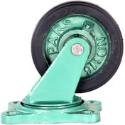 تصویر چرخ پایه گردان چدنی لاستیکی سایز ۱۶ 