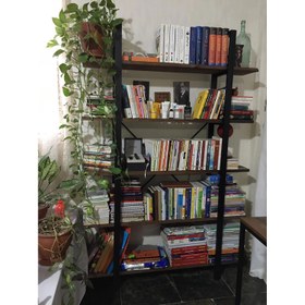 تصویر کتابخانه و استند مدل LIB-5 - چوب روس طبیعی lib-5