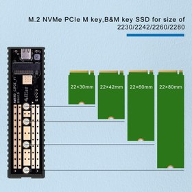 تصویر باکس هارد M2 NVME برند EZCast Ezcast M.2 NVME SSD Enclosure Adapter