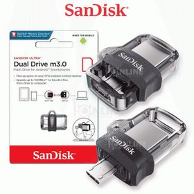 تصویر فلش مموری سن دیسک مدل Ultra Dual Drive M3.0 ظرفیت 16 گیگابات ا SanDisk Ultra Dual Drive M3.0 16GB SanDisk Ultra Dual Drive M3.0 16GB