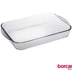 تصویر تابه مستطیل پیرکس بورجام پاشاباغچه ترک کد ۵۹۱۲۴ pasabahce borcam pyrex Rectangular pan code 59124