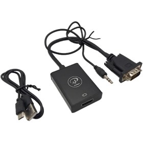 تصویر تبدیل VGA به HDMI صدا دار مدل XP-T906 XP-T906 VGA To HDMI Adapter with Audio