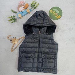 تصویر پافر بچگانه سایز ۳۵ تا ۵۰ رنگ طوسی و مشکی 