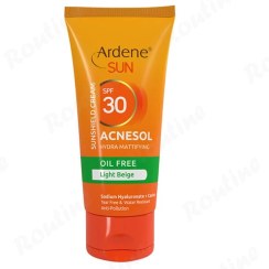 تصویر ضدآفتاب آکنه سول SPF 30 فاقد چربی بژ روشن آردن سان 
