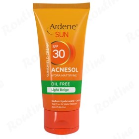 تصویر ضدآفتاب آکنه سول SPF 30 فاقد چربی بژ روشن آردن سان 
