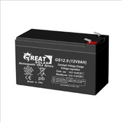 تصویر باتری 9 آمپر GREAT SOLAR ساخت مالزی BATTERY GREAT SOLAR 9A