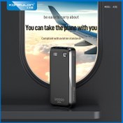 تصویر پاور بانک 20000 سوپر فست شارژ کانفلون با کابل متصل مدل Konfulon A23q Konfulon Four roots Build-in Cable Power Bank A23Q