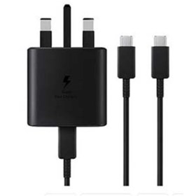 تصویر شارژر سامسونگ مدل EP-TA845 45W سه پین همراه کابل اصل Charger Samsung EP-TA845 45W Three Pin With Cable Original