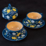 تصویر ست چایخوری و قندان میناکاری طرحMB013 