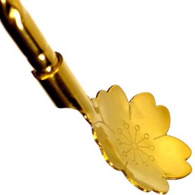 تصویر نی قاشقی طرح گل unique طلایی 