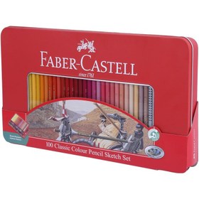 تصویر مداد رنگی 100 رنگ فابر کاستل Faber-Castell 115805 Faber-Castell 115805 100 Colored Pencil