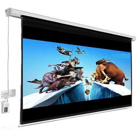 تصویر پرده نمایش برقی فایبرگلس ویدئو پروژکتور اسکوپ اندازه 4×4 متر SCOPE 400CM VIDEO PROJECTOR FIBERGLASS MOTORIZED SCREEN CURTAIN