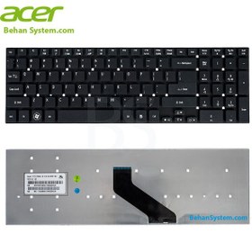 تصویر کیبورد لپ تاپ ایسر Acer Aspire V3-551 مشکی - بدون فریم 